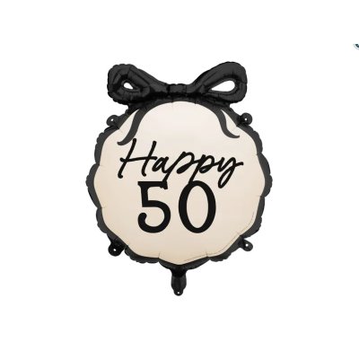 Circle with bow - HB 50, 45cm - foil balloon