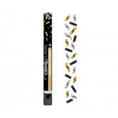 Confetti lining gold, silver and black mix 60cm