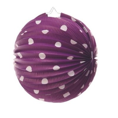 Paper lantern Purple with dots