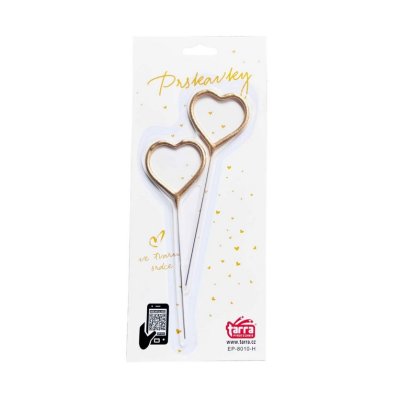 SPARKLES in the shape of a heart, 2 pcs/16.5 cm