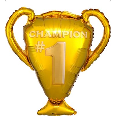 Gold trophy 71x63cm - foil balloon