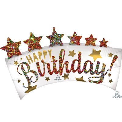 White banner HB 86x48cm - foil balloon