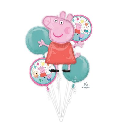 Bouquet - Pig Pepin - foil balloons 5 pcs