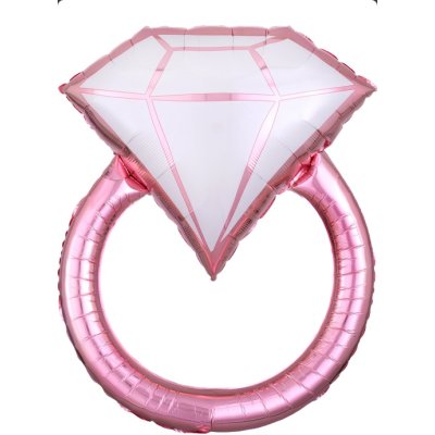 Engagement ring pink 60x76cm - foil balloon