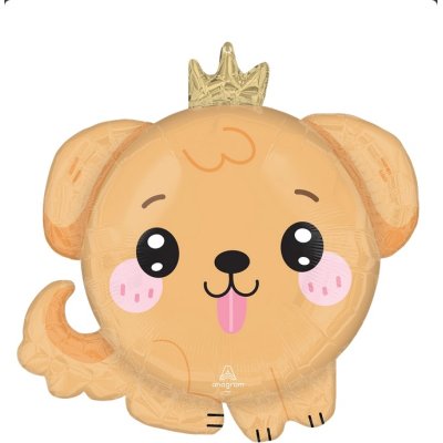 Dog with crown 53x53cm - foil balloon