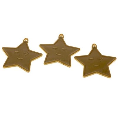 Gold star balloons weigh 8g