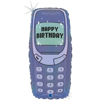 Mobile Phone Birthday 23"/58cm Foil Balloon