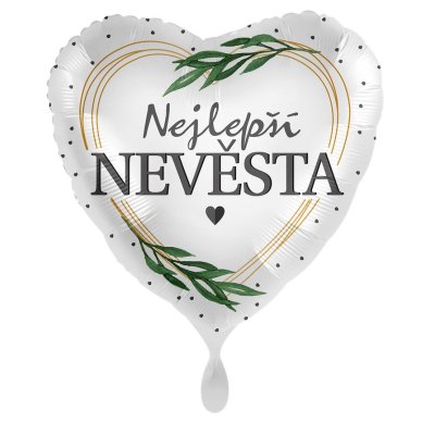 Heart The best bride CZ 43cm - foil balloon