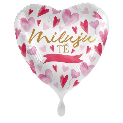 Heart I love you CZ 43cm - foil balloon