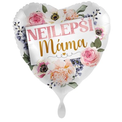 Heart Best mom CZ 43cm - foil balloon