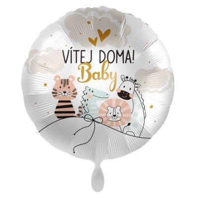 Circle Welcome home! Baby CZ 43cm - foil balloon