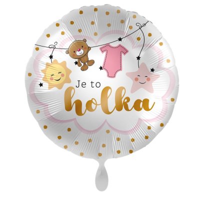 Circle It's a girl CZ 43cm - foil balloon