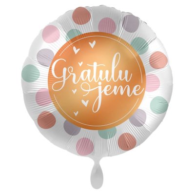 Circle Congratulations CZ 43cm - foil balloon