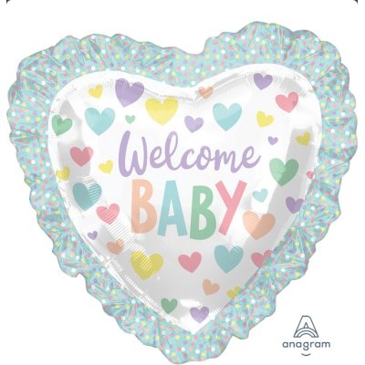 Heart Welcome Baby 71x71cm - foil balloon