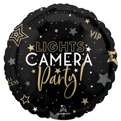 Circle - Lights, Camera, Party! 43cm - foil balloon