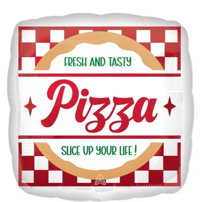 Square - Pizza Party 43x43cm - foil balloon