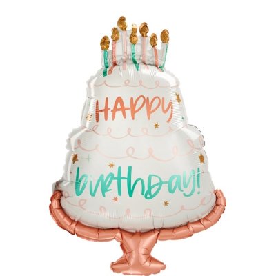 Cake white HB 53x71cm - foil balloon