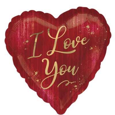 Red heart I Love You 71cm - foil balloon
