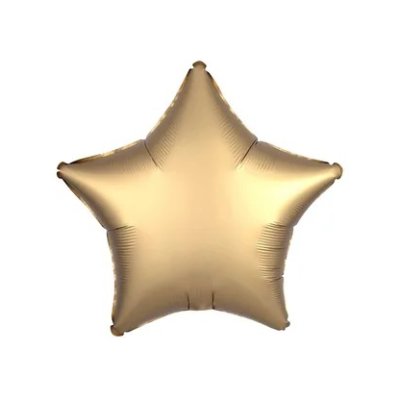 Star - Gold Satin 46cm foil balloon and weights