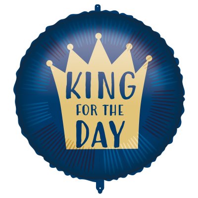 Circle - King of the day 46cm foil balloon and weights