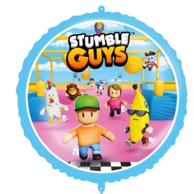 Circle - Stumble Guys 46cm foil balloon and weights