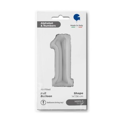 ÄŚĂŤSLICE MINI 1 (35cm, 14") inflatable foil balloon - Screenshot 2026-01-08 at 09-04-37 Balloon Number 1 SIlver 14inc silver.png