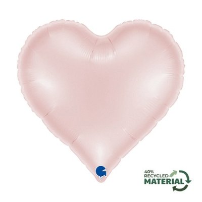 Heart satin pink 18"/46cm foil inflatable balloon