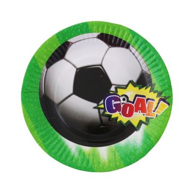 ECO paper plates - Football 18cm, 6 pcs
