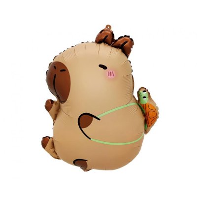 Capybara with a turtle 44x38cm - foil balloon