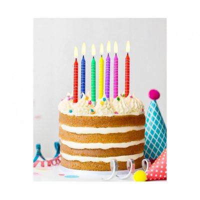 Cake candles "wax", 12 pcs/8cm - 60506.jpg