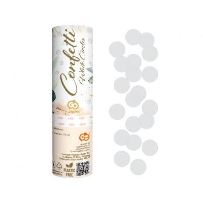 Confetti padding wheel white, 15 cm