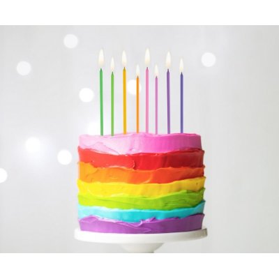 Candles cake pastel mix, 11.5cm/8 pcs - 73871.jpg