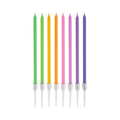 Candles cake pastel mix, 11.5cm/8 pcs