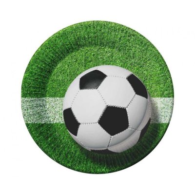 ECO paper plates - Football 18cm, 6 pcs