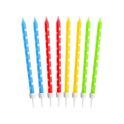 Cake candles "punt" multi-colored 24 pcs