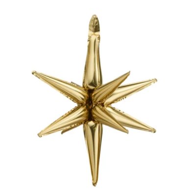 Star 3D gold 50cm - foil balloon