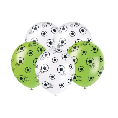 Print "3D football" 12"/30cm - 5 pcs latex balloons
