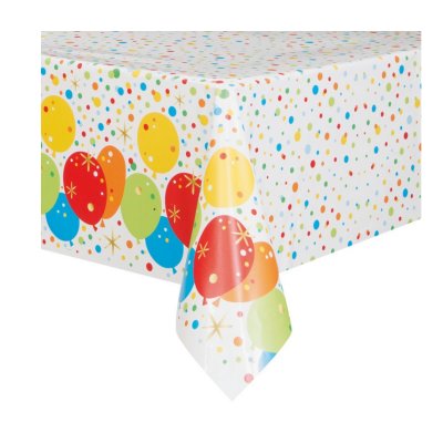 Plastic tablecloth - Balloons, 1.37x2.13m