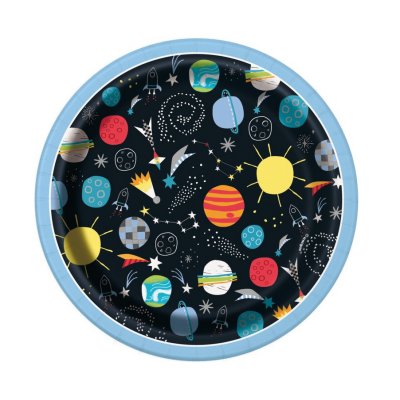 Paper plate - Space 18cm, 8 pcs