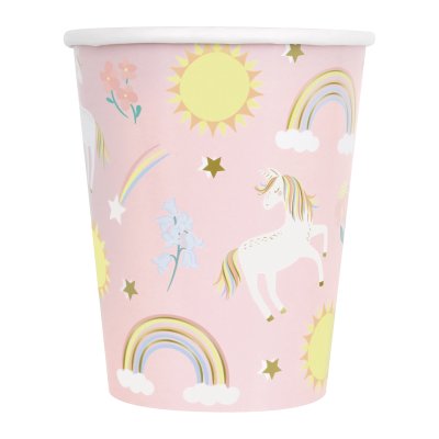 Paper cups EKO - HB unicorns, 8 pcs