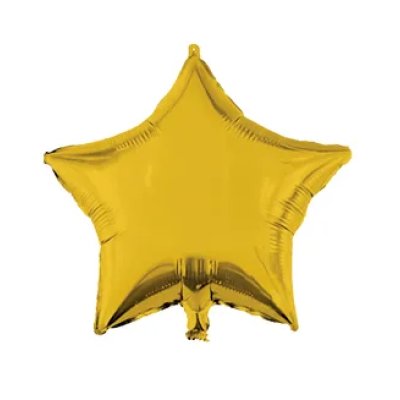 Gold star 46cm foil balloon and weights