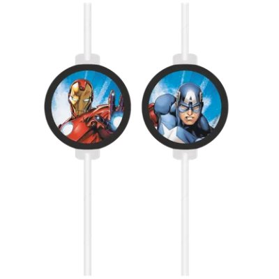 ECO paper straw - Avengers (evergreen) 4 pcs