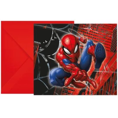 Invitations and envelopes EKO - Spiderman (World of web) 6 pcs