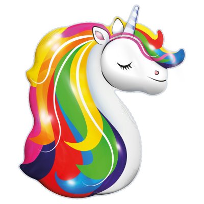 Unicorn head - foil balloon 52x75cm