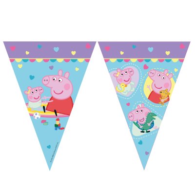 ECO Flag Garland - Pepin the Pig (9 flags)