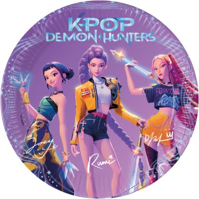 ECO Paper Plates - K-Pop Demon Hunters 23cm/8pcs
