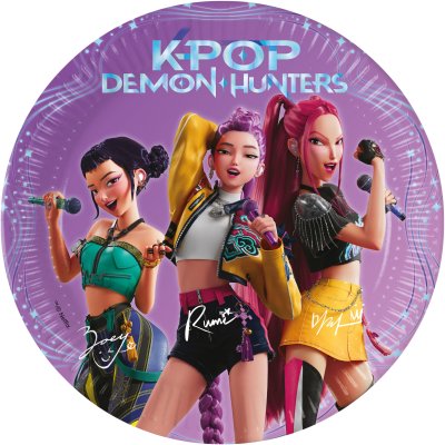 ECO Paper Plates - K-Pop Demon Hunters 20cm/8pcs