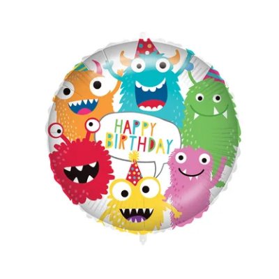 Circle - birthday bars - foil balloon 46cm