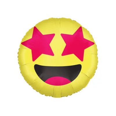 Circle - Smiley 46cm foil balloon and weights