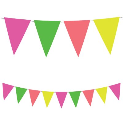 Flag garland - colorful (9 flags)